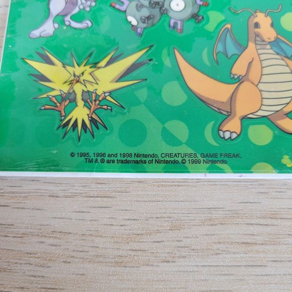 Vintage Pokemon Nintendo Stickers Sticker Time 12 Ct Sealed Ditto Mew 2000 Y2k - Picture 2 of 4